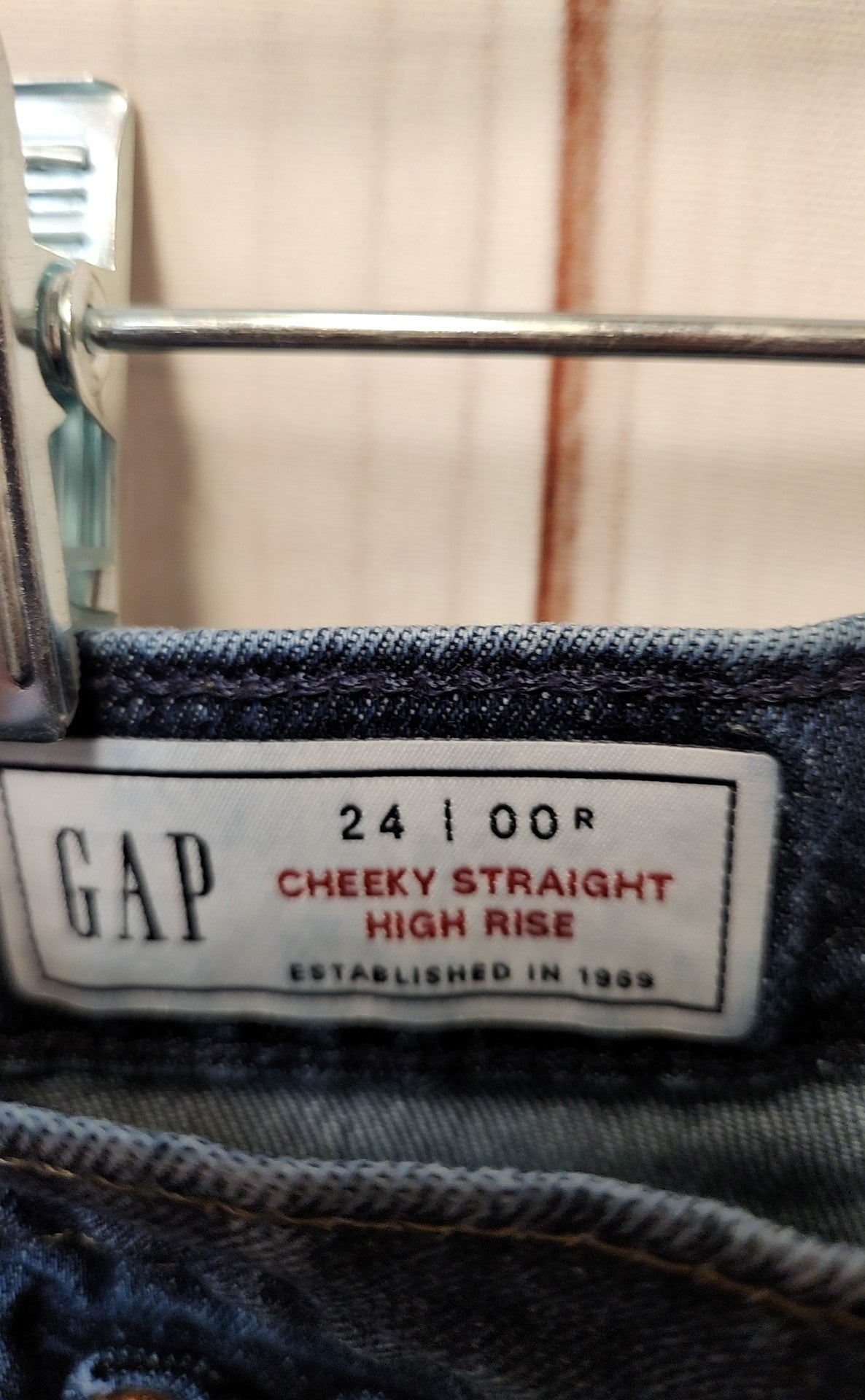 Gap Women's Size 24 (00) Blue Jeans Cheeky Straight High Rise Button Fly