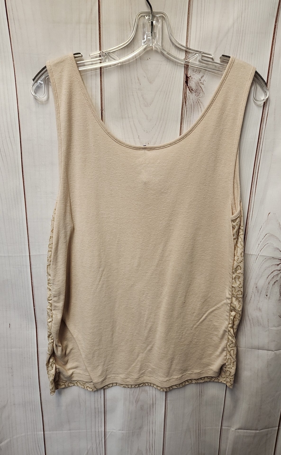 Old Navy Women's Size XXL Beige Sequined Sleeveless Top