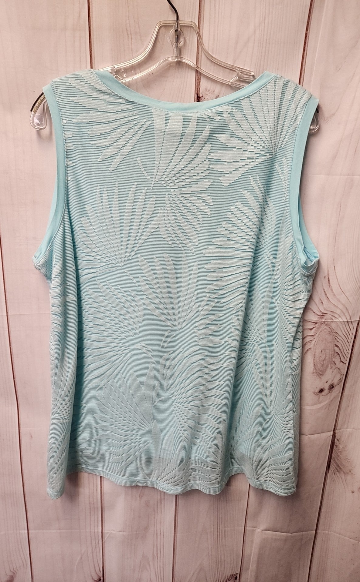 Tribal Women's Size XL Turquoise Sleeveless Top