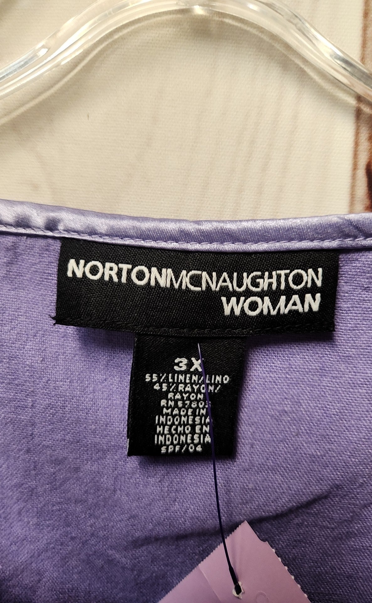 Norton McNaughton Women's Size 3X Purple Sleeveless Top