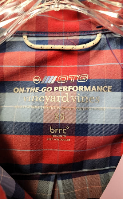 Vineyard Vines Men's Size XS Red & Blue Shirt