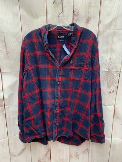 Chaps Men's Size XXL Red & Blue Shirt