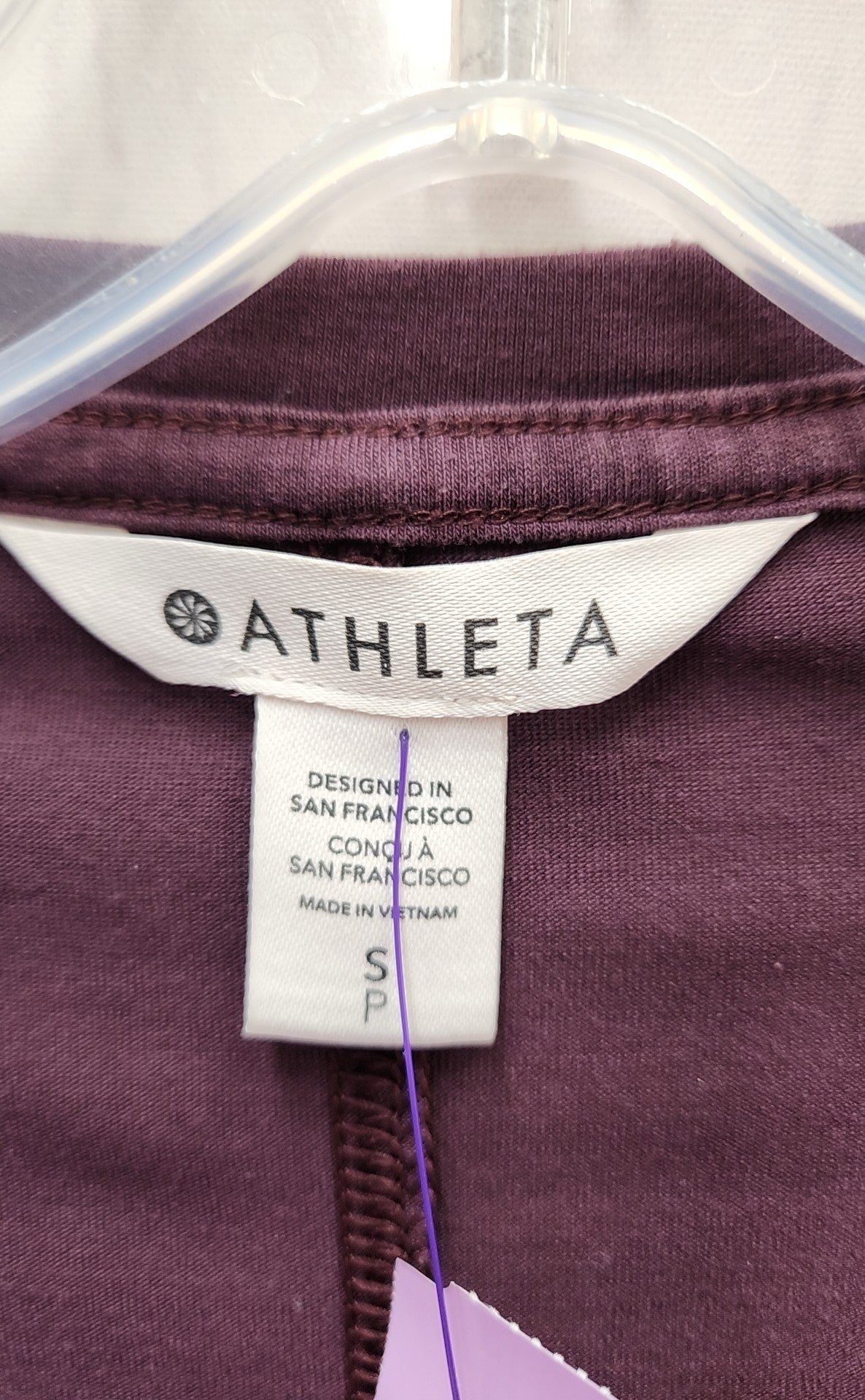 Athleta Women's Size S Purple Long Sleeve Top