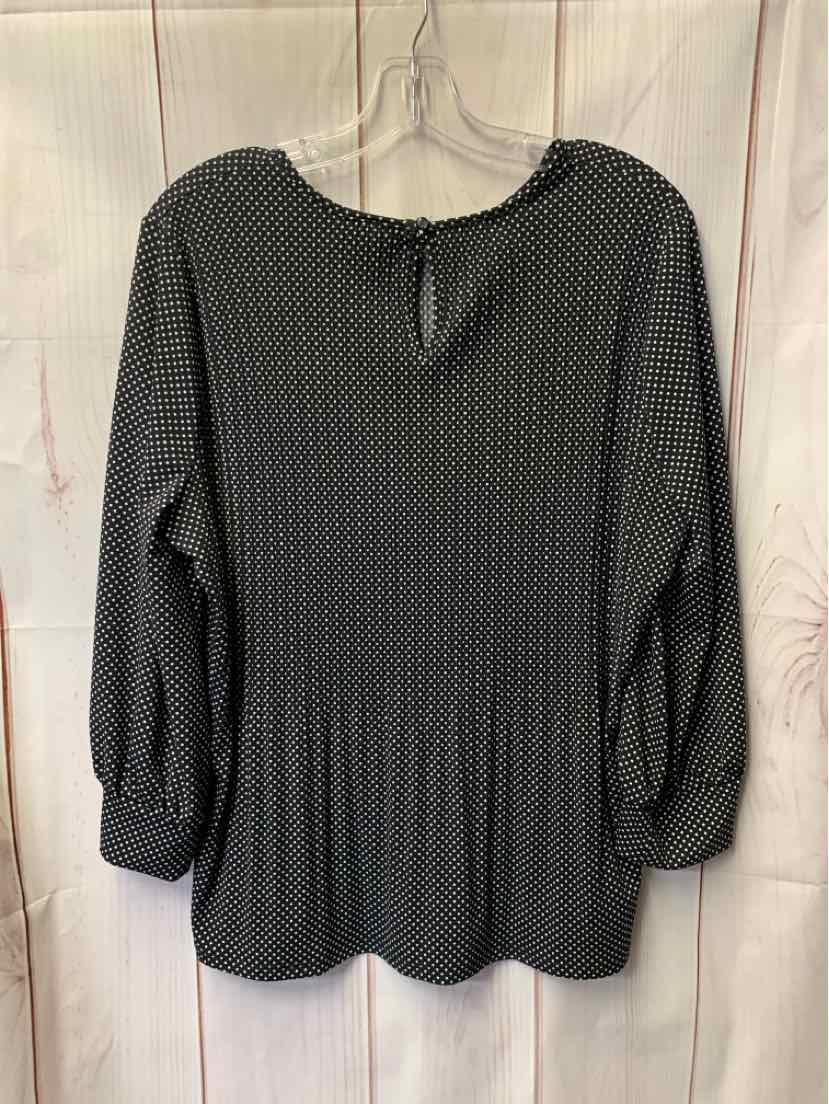 Adrianna Papell Women's Size L Black Long Sleeve Top