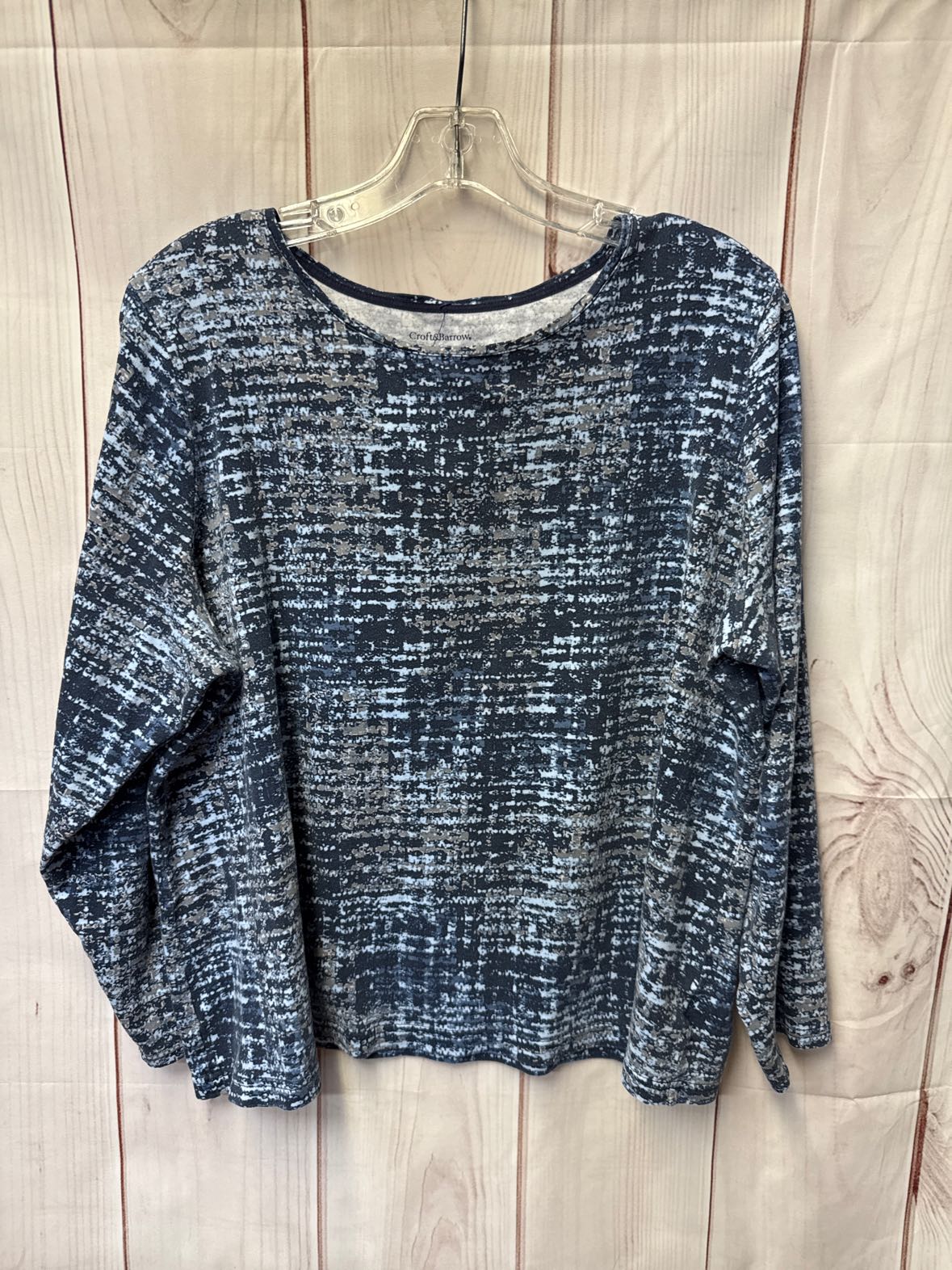 Croft & Barrow Women's Size XL Blue Long Sleeve Top