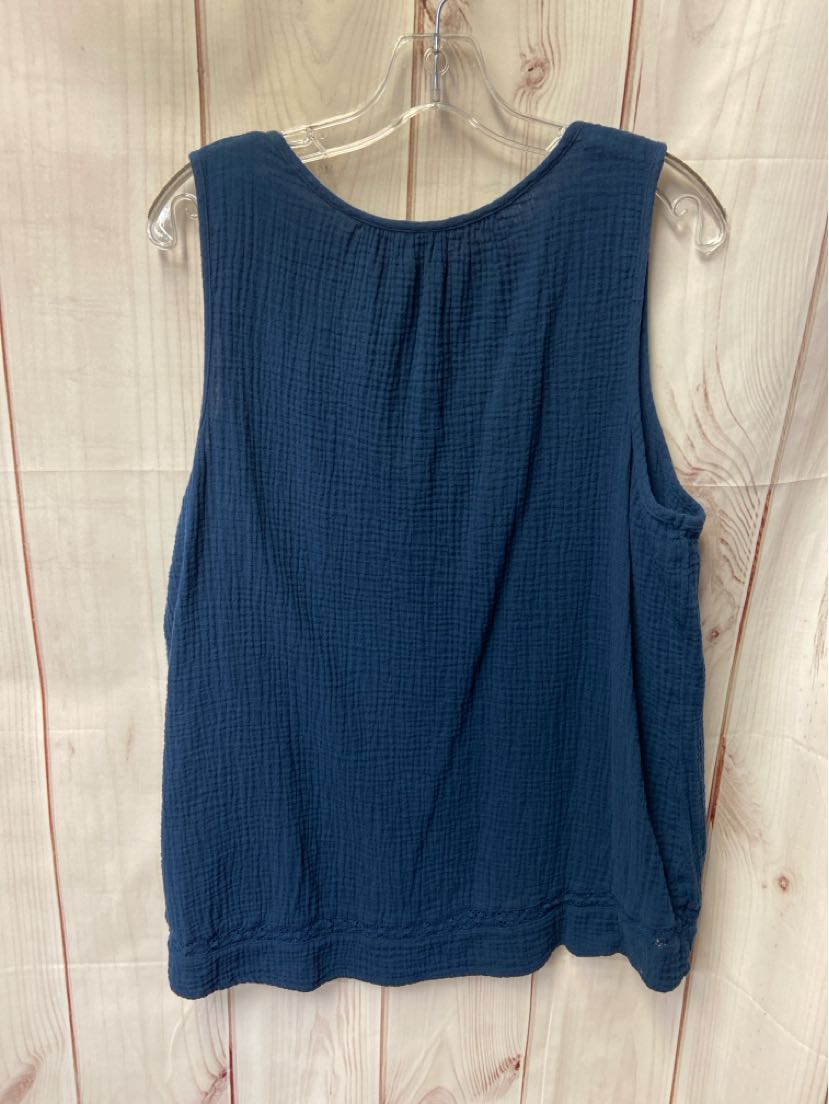 Sonoma Women's Size XL Blue Sleeveless Top