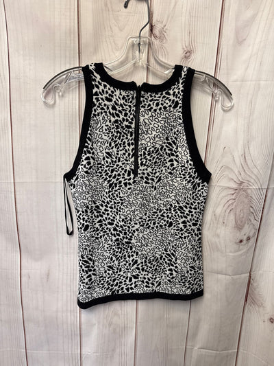 White House Black Market Women's Size S White & Black Sleeveless Top