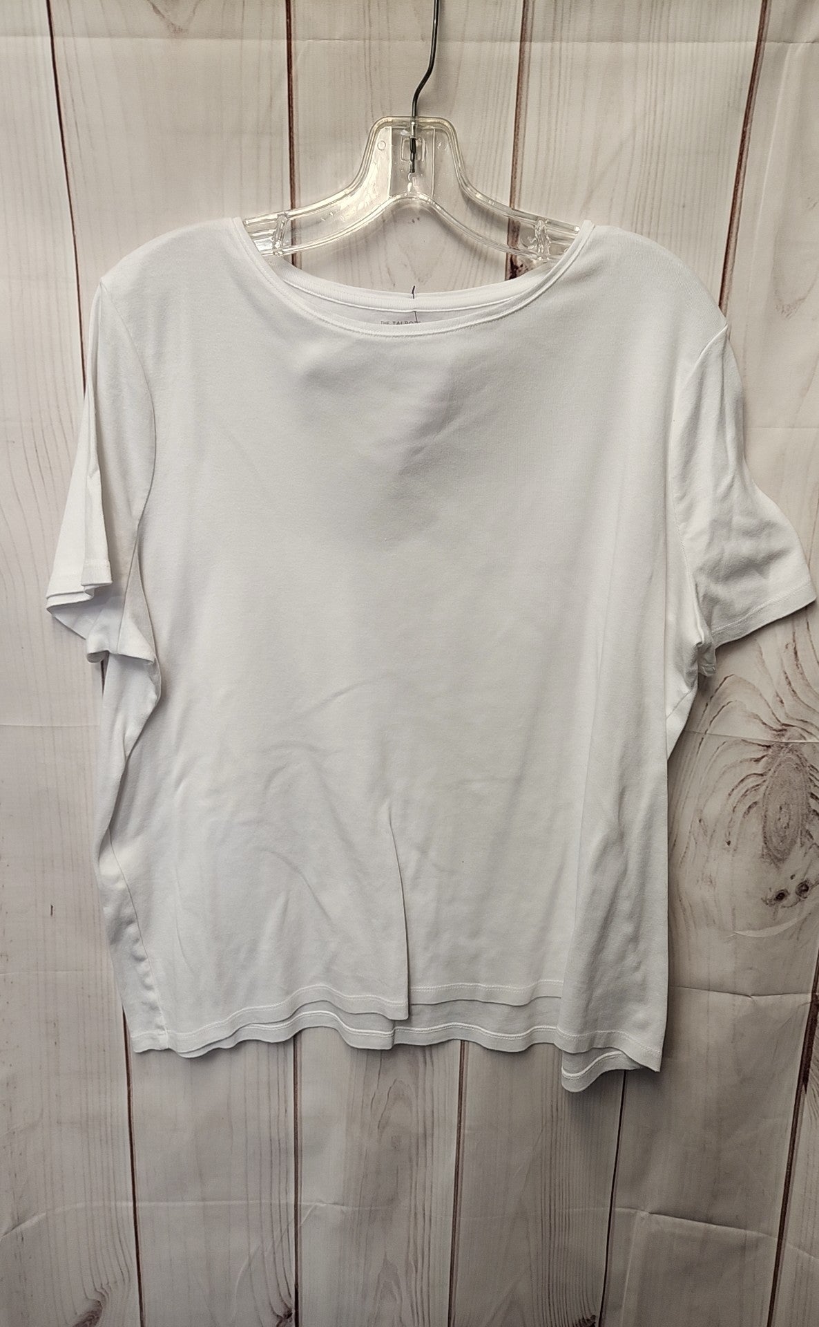 Talbots Women's Size 2X White Short Sleeve Top