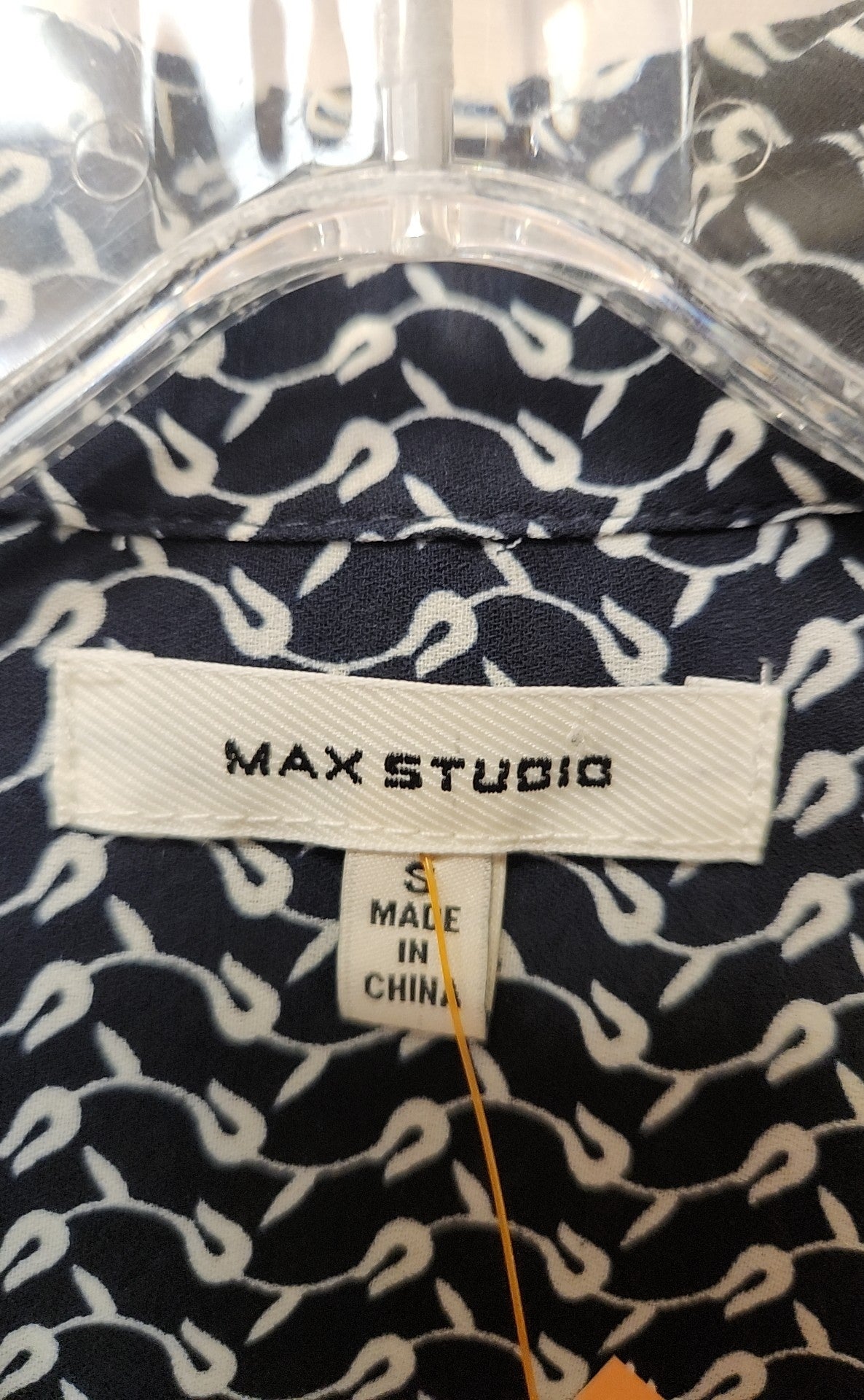 Max Studio Women's Size S Navy Long Sleeve Top