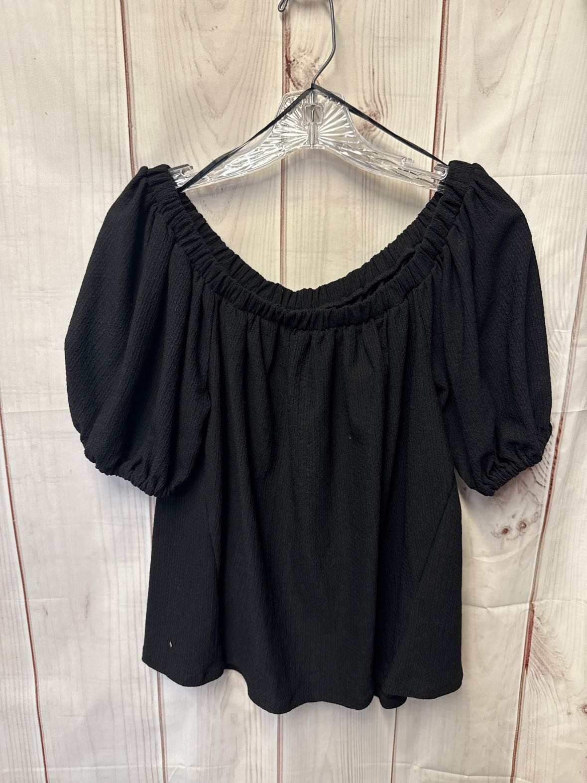 Anthropologie Women's Size S Black Short Sleeve Top