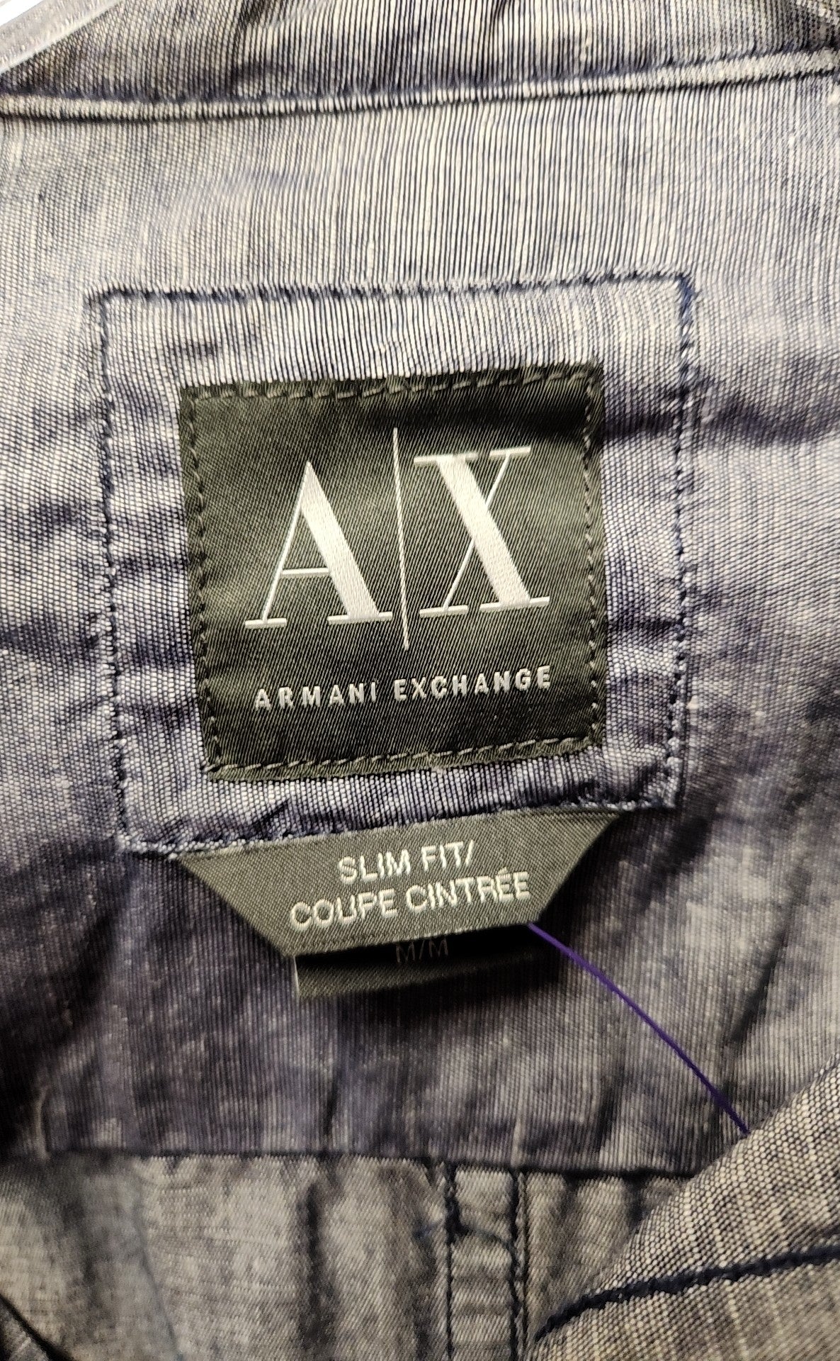 Armani Exchange Men's Size M Blue Shirt