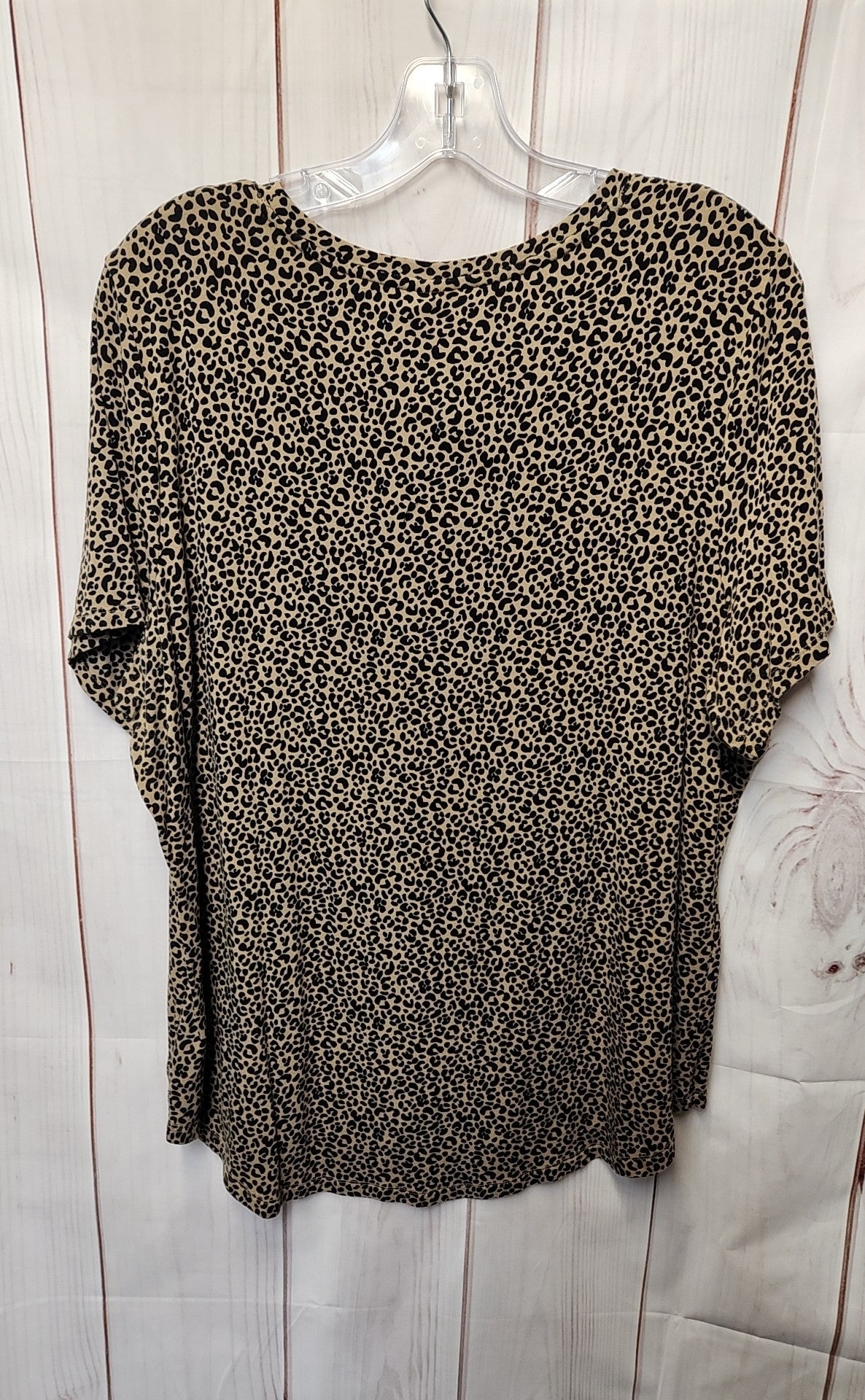 Old Navy Women's Size XL Brown Animal Print Short Sleeve Top