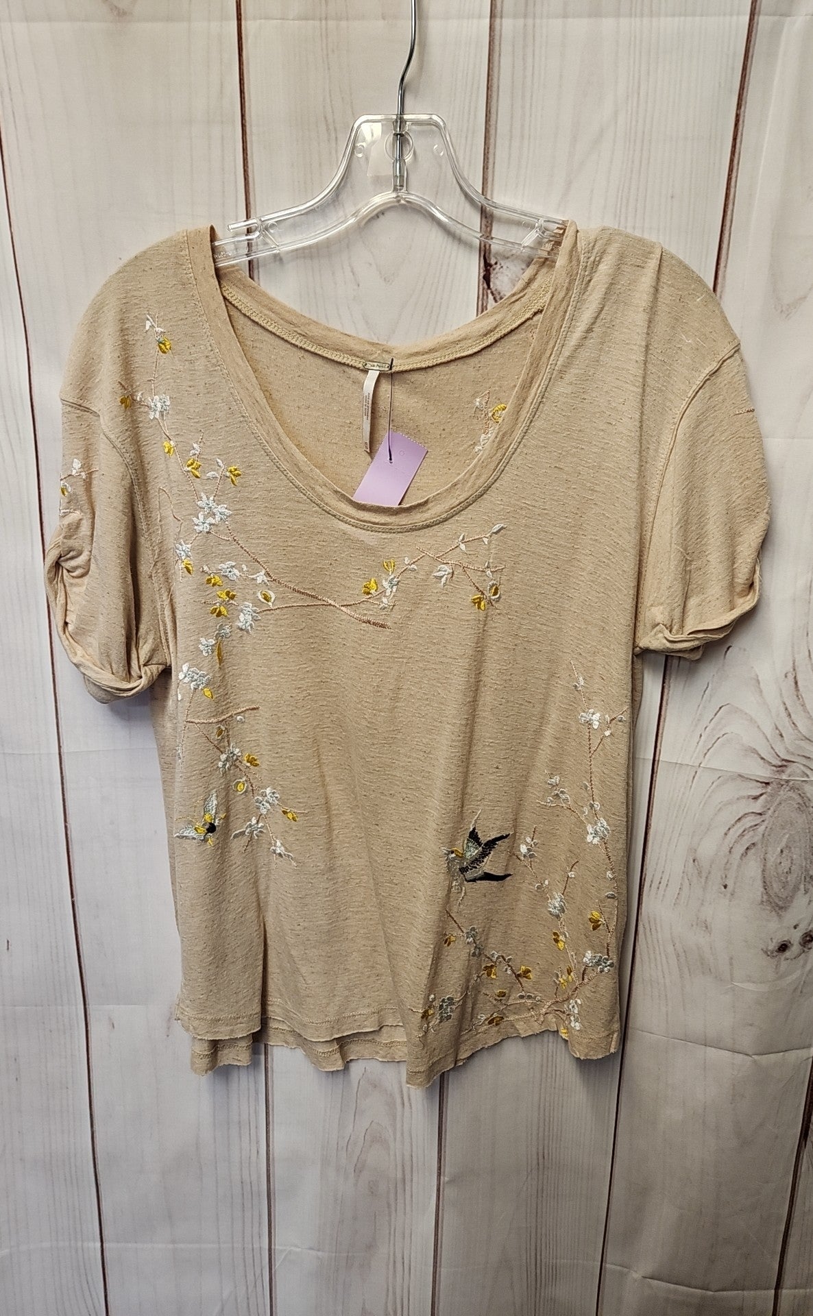 Free People Women's Size XS Brown Short Sleeve Top