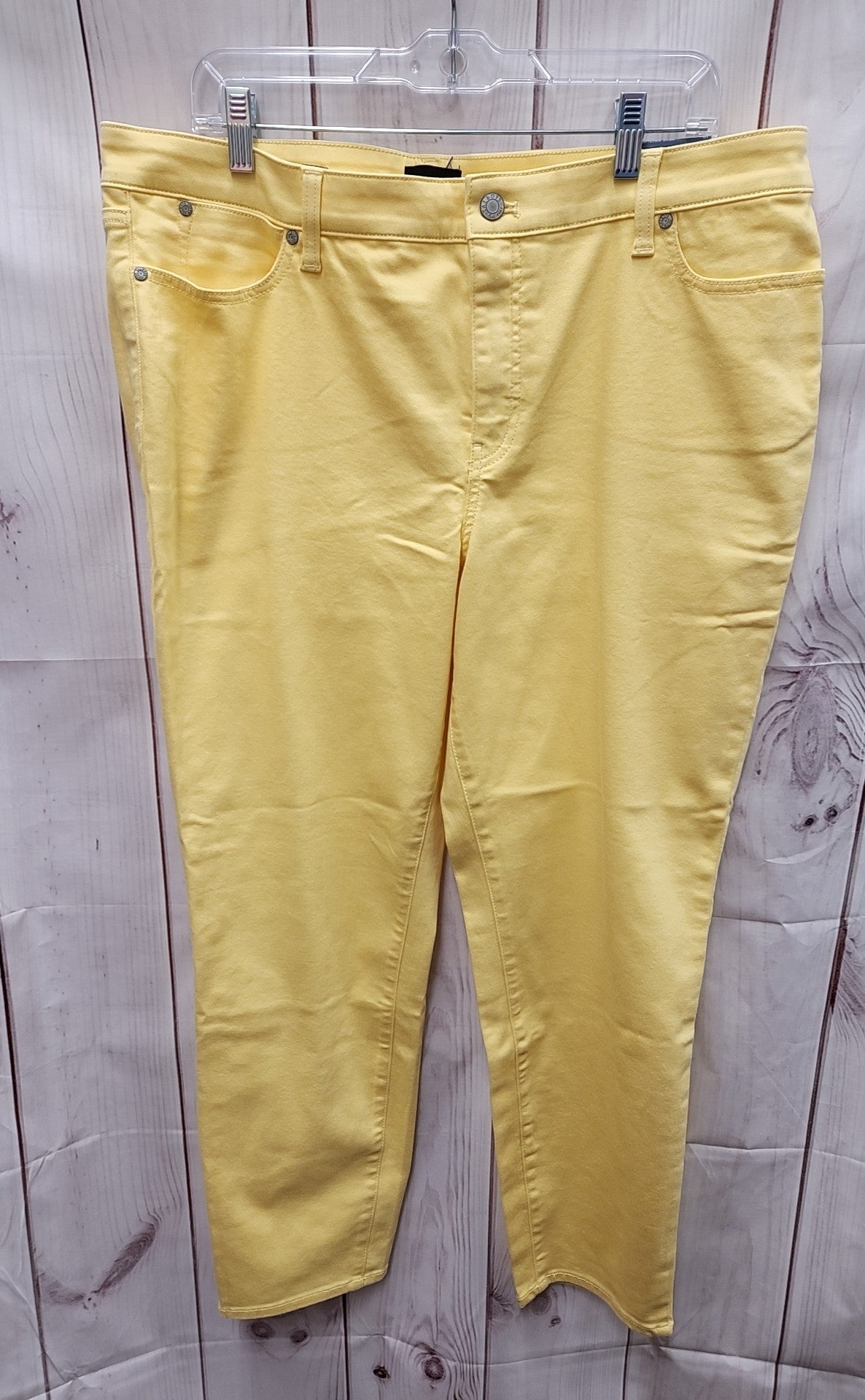 Talbots Women's Size 33 (15-16) Yellow Slim Ankle Jeans