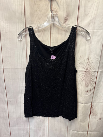 Talbots Women's Size L Black Sequined Sleeveless Top