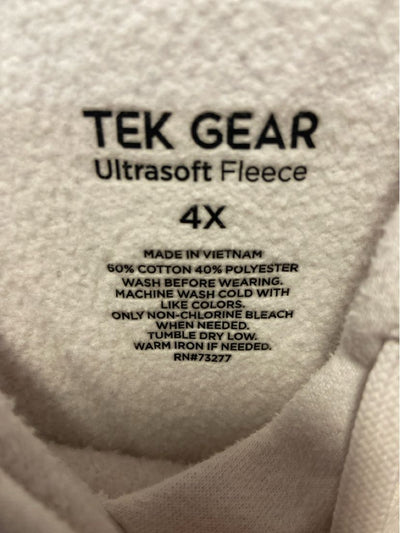 Tek Gear Women's Size 4X White Hoodie Sweatshirt