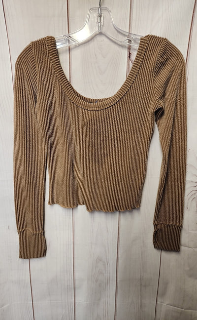 Lulus Women's Size XS Brown Long Sleeve Top