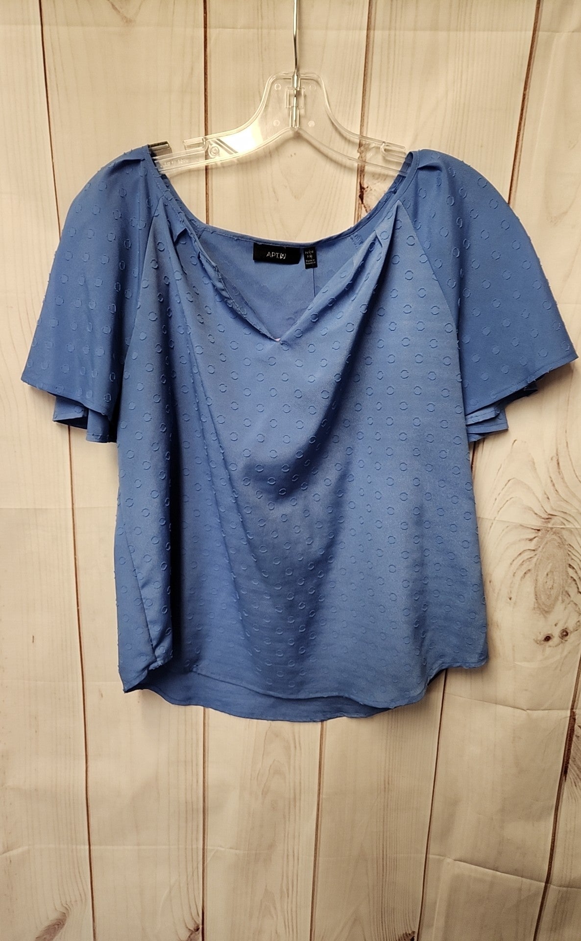 Apt 9 Women's Size M Petite Blue Short Sleeve Top