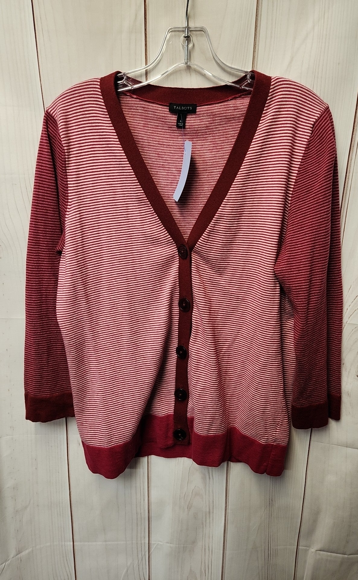 Talbots Women's Size L Pink Cardigan