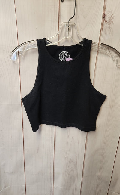So Women's Size M Black Sleeveless Top
