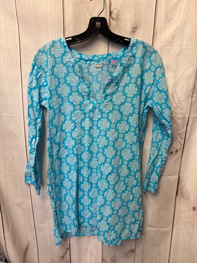 Women's Size L Blue 3/4 Sleeve Top