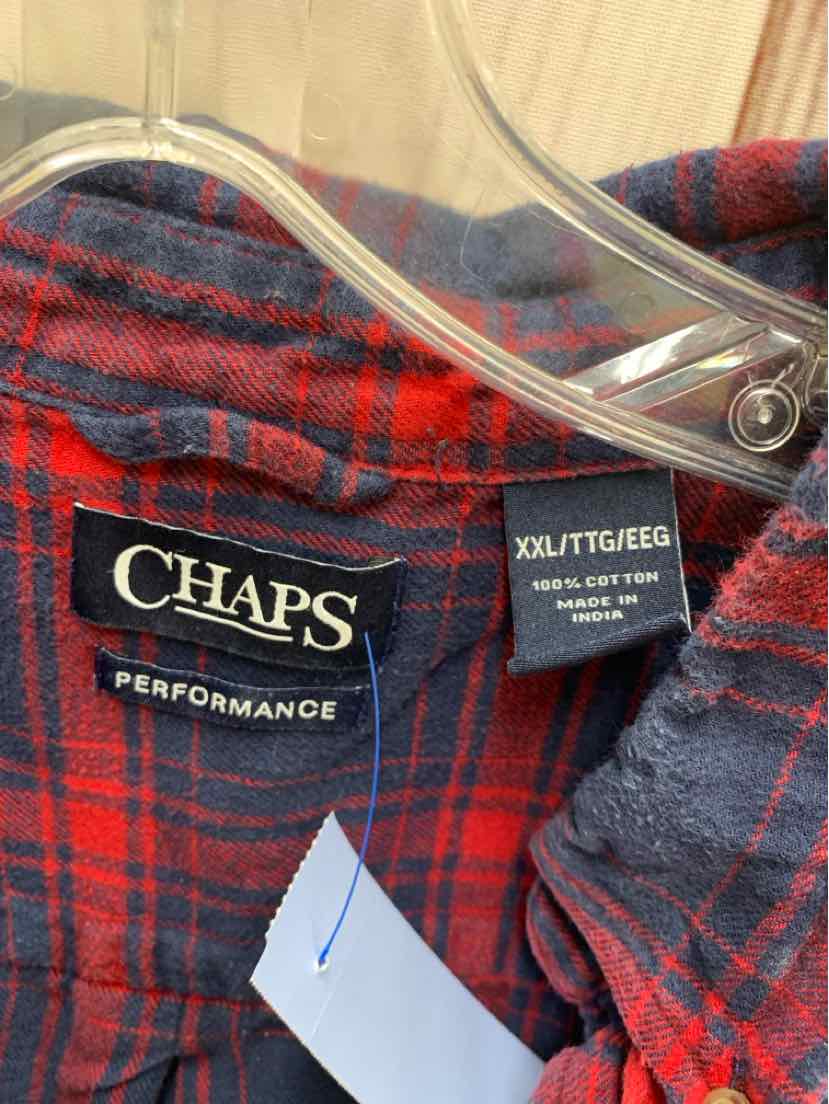 Chaps Men's Size XXL Red & Blue Shirt