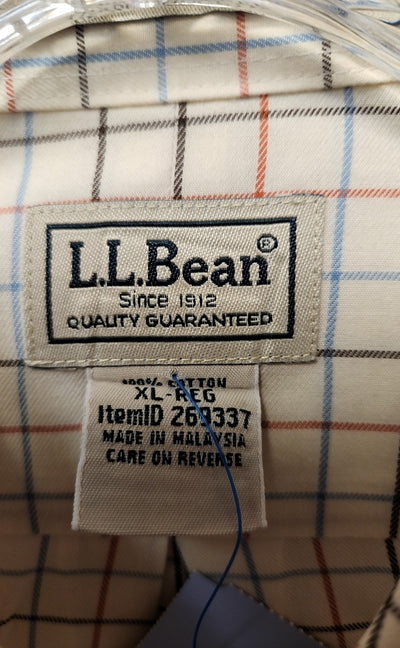 LL Bean Men's Size XL Beige Shirt