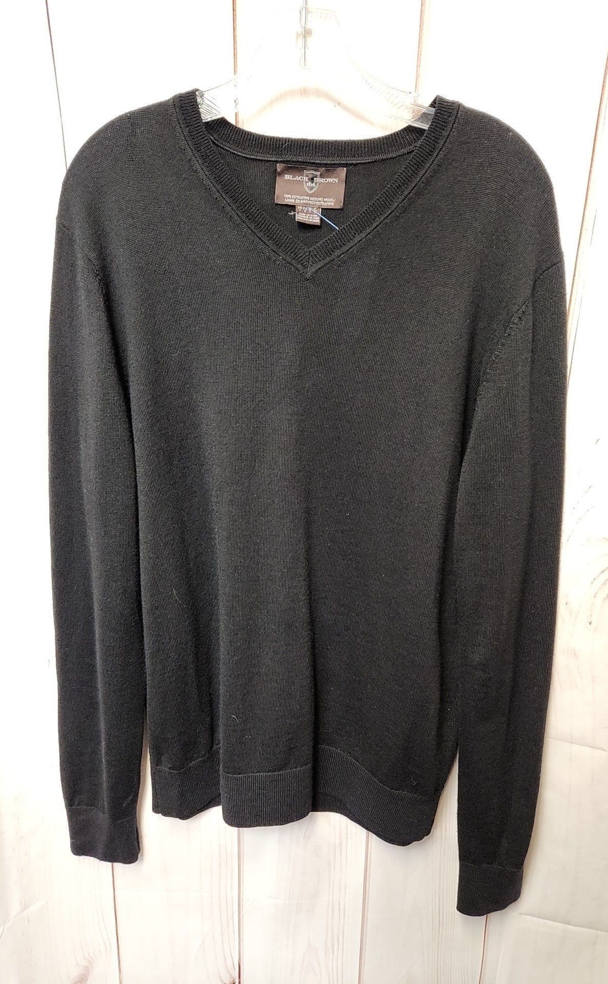 Black Brown Men's Size L Black Sweater