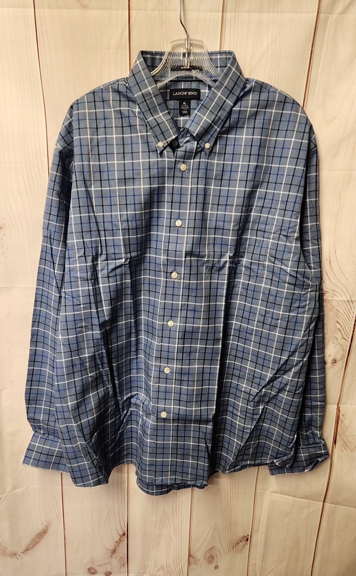 Lands End Men's Size XL Blue Shirt