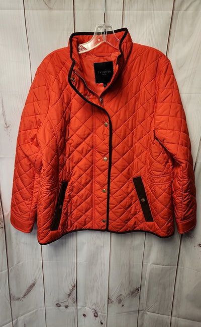 Talbots Women's Size XL Petite Orange Jacket