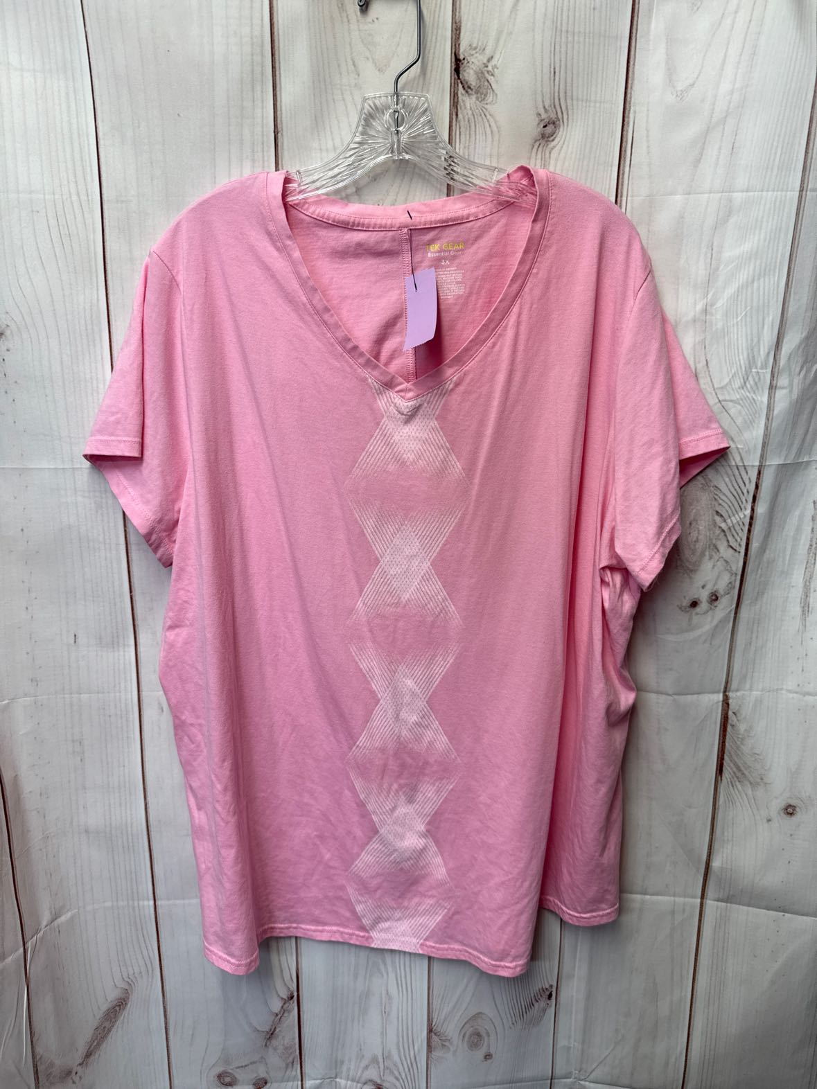 Tek Gear Women's Size 3X Pink Short Sleeve Top