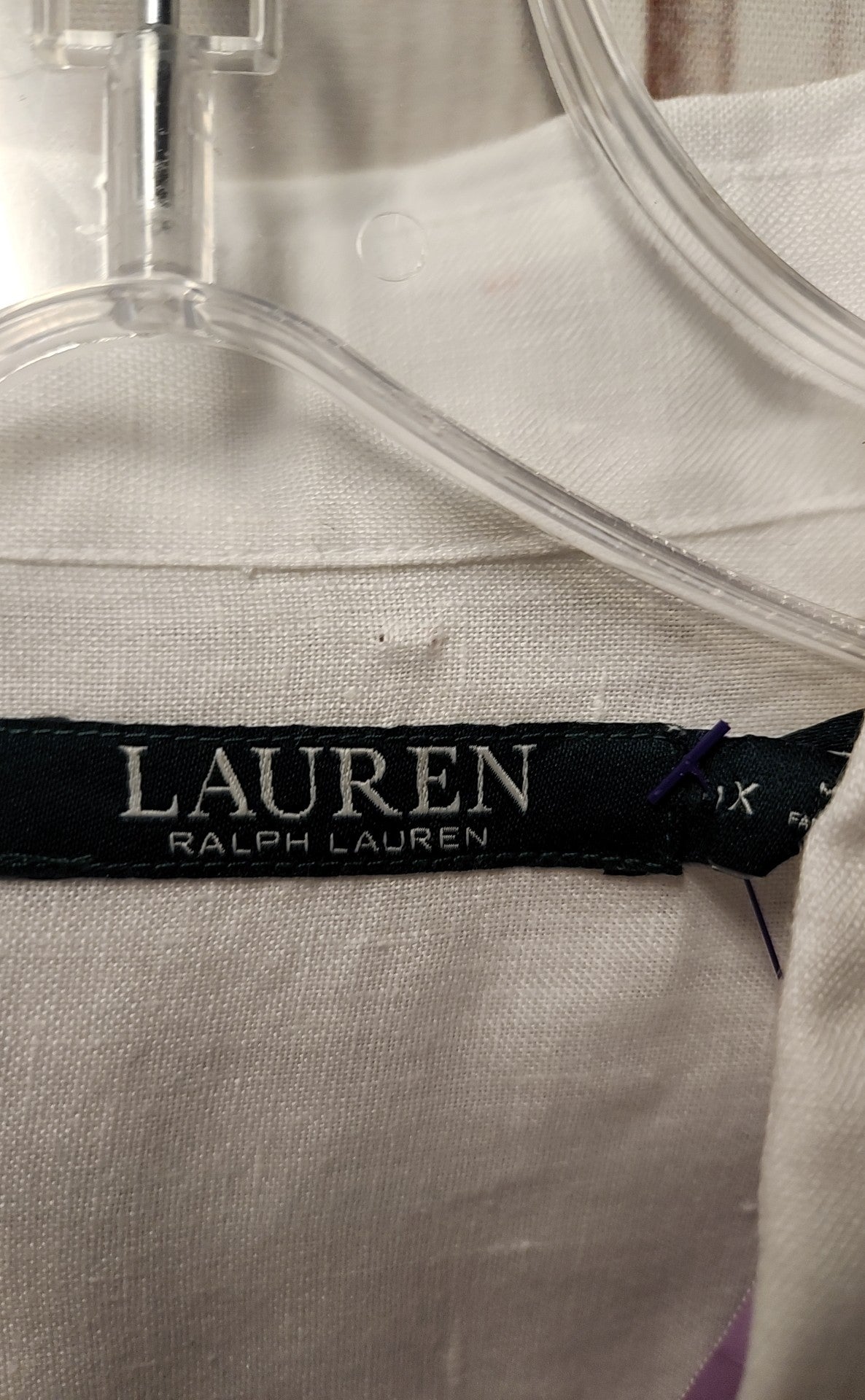 Lauren by Ralph Lauren Women's Size 1X White Long Sleeve Top