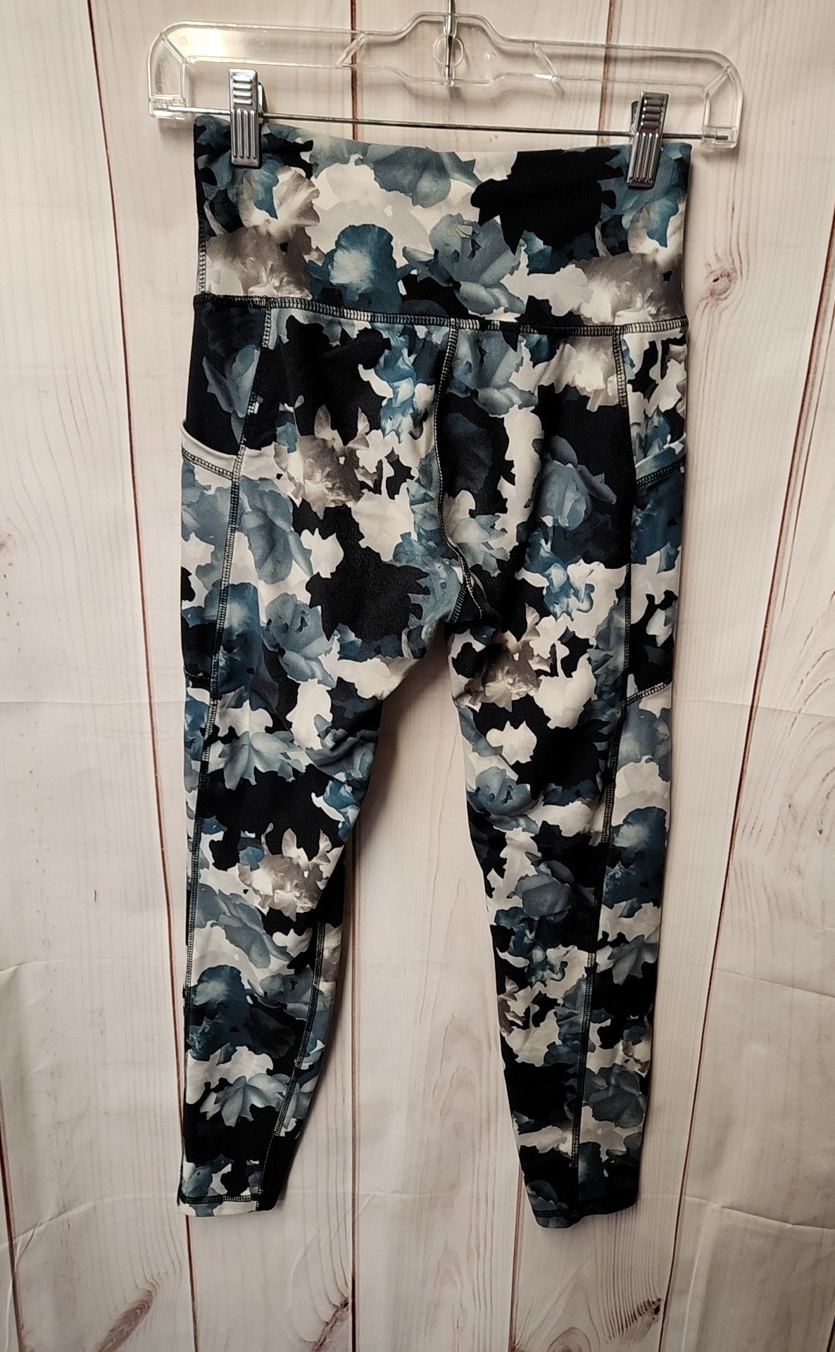 Marika Women's Size S Black & Green Floral Leggings