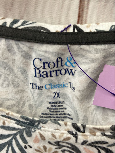 Croft & Barrow Women's Size 2X Blue Short Sleeve Top