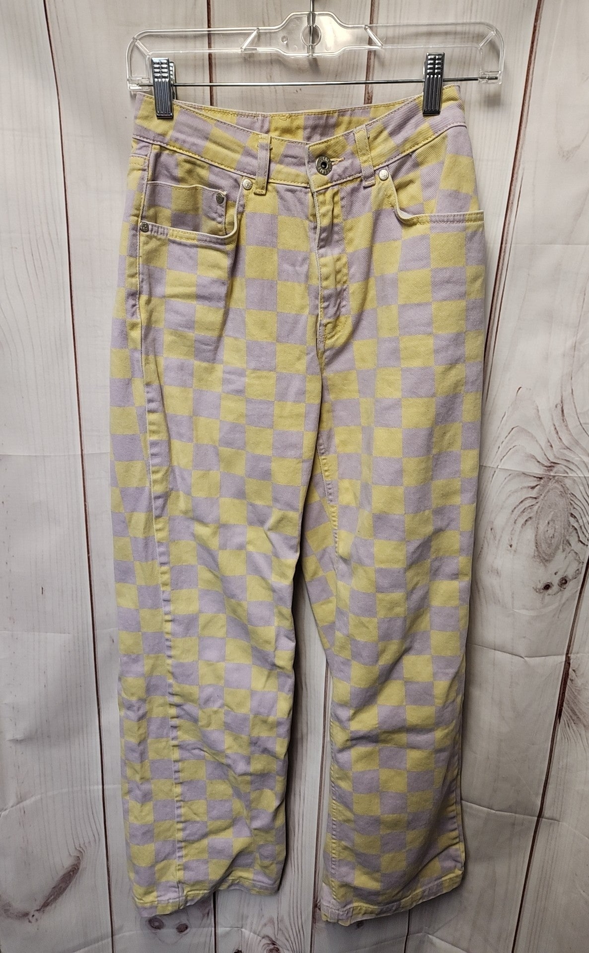 The Ragged Priest Women's Size 24 (00) Pink & Yellow Checkered Jeans