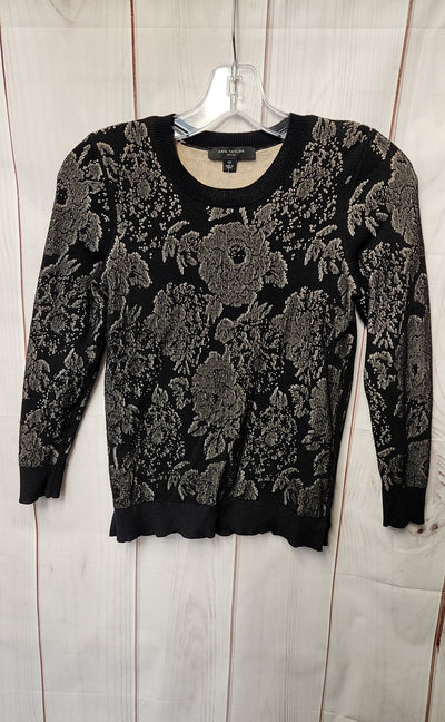 Ann Taylor Women's Size XS Petite Black 3/4 Sleeve Top