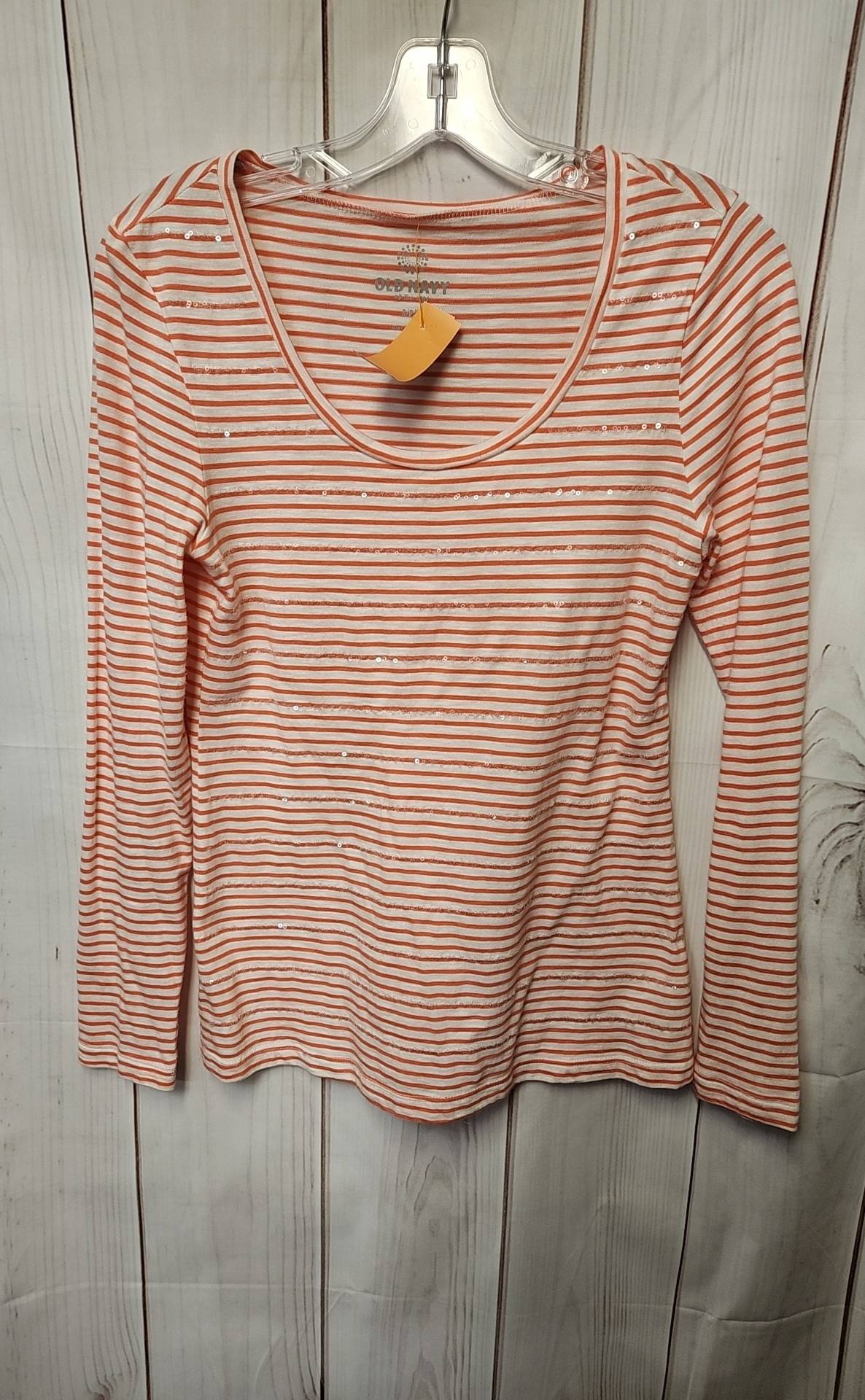 Old Navy Women's Size S Orange Long Sleeve Top