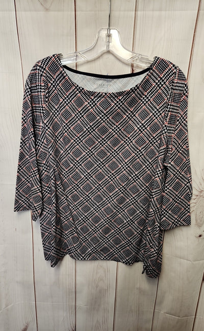 Talbots Women's Size 2X Navy Long Sleeve Top