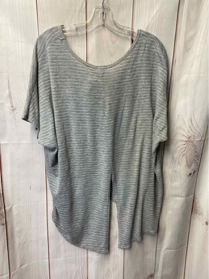 Abound Women's Size XL Gray Short Sleeve Top