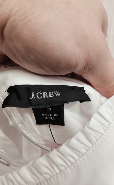 J Crew Women's Size S White Long Sleeve Top