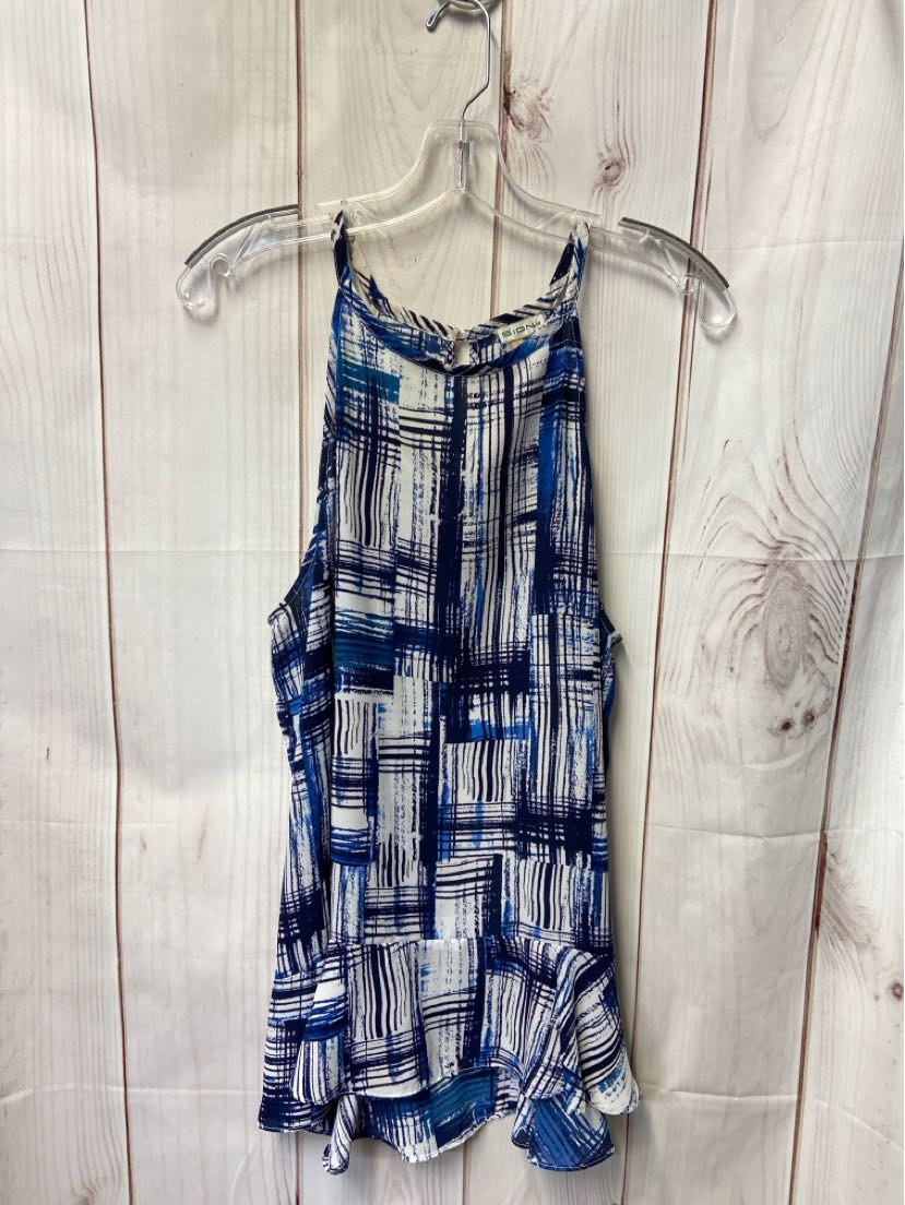 Sioni Women's Size L Blue Sleeveless Top