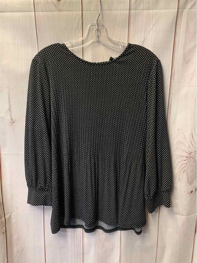 Adrianna Papell Women's Size L Black Long Sleeve Top