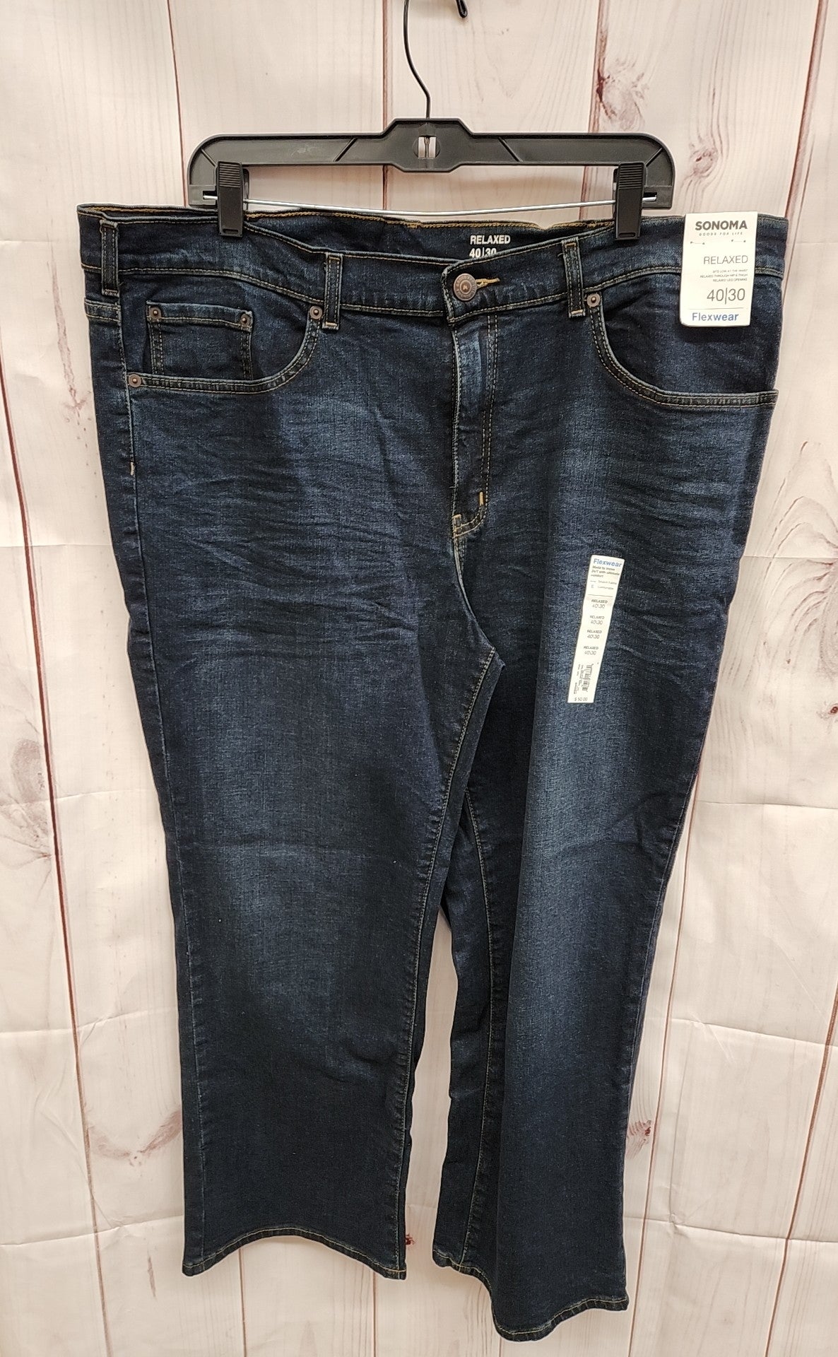 Sonoma Men's Size 40x30 Relaxed Blue Jeans NWT