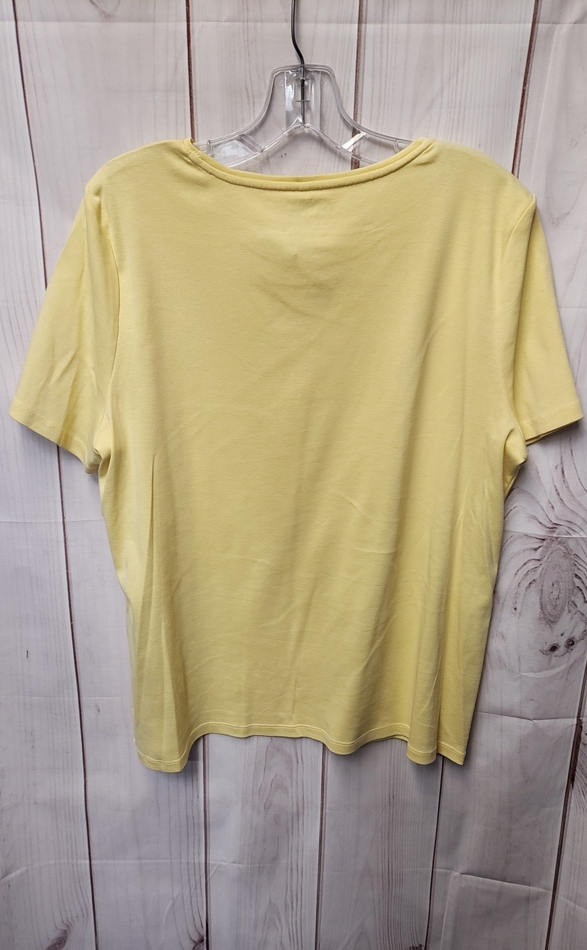 Talbots Women's Size XL Yellow Short Sleeve Top