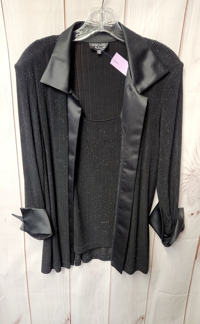 Xscape Women's Size M Black Long Sleeve Top