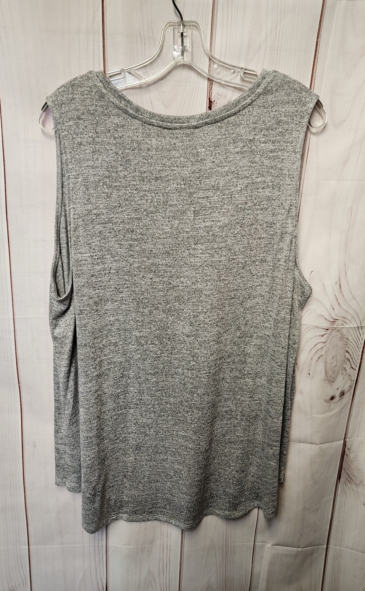 Ava & Viv Women's Size 2X Gray Sleeveless Top