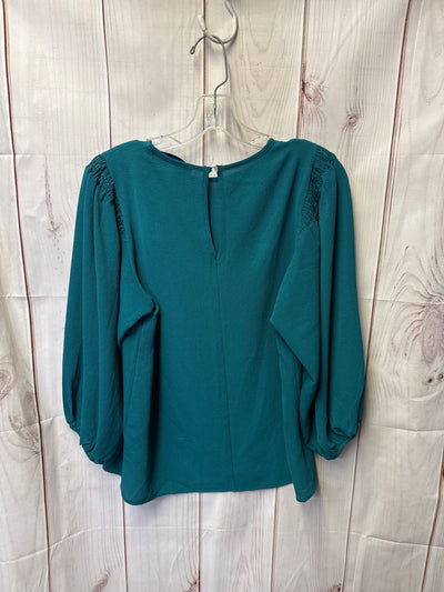 Blue Rain Women's Size S Green 3/4 Sleeve Top