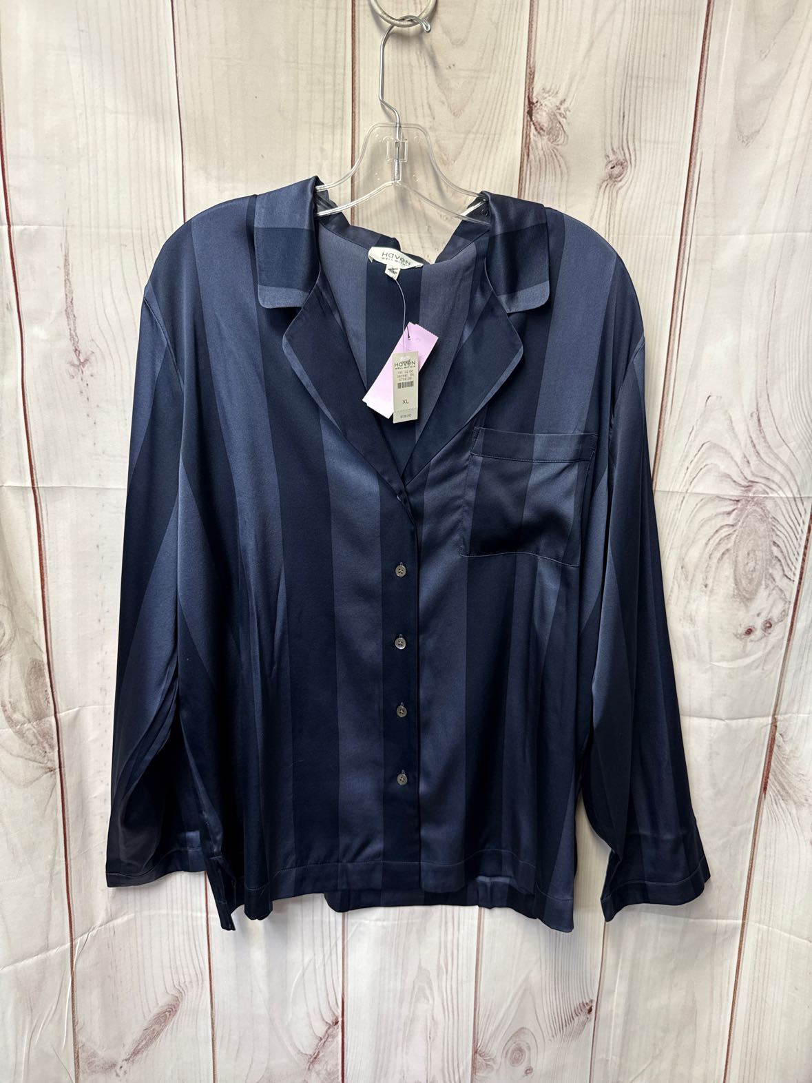 NWT Haven Well Within Women's Size XL Navy Long Sleeve Top