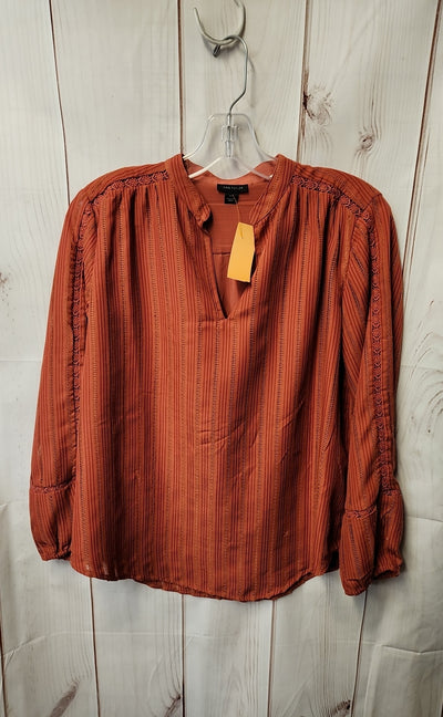 Ann Taylor Women's Size XS Red Long Sleeve Top