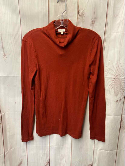 J Crew Women's Size S Red Long Sleeve Top